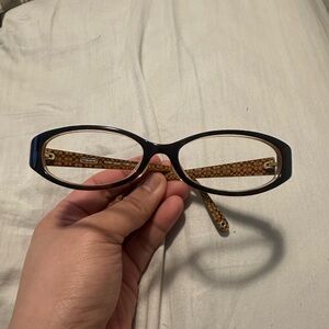 Coach Women's Black and Tan Glasses